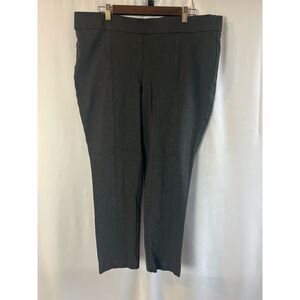 Anne Klein Women's Gray Ponte Knit Dress Pants 2XL Standard Pull-On Casual